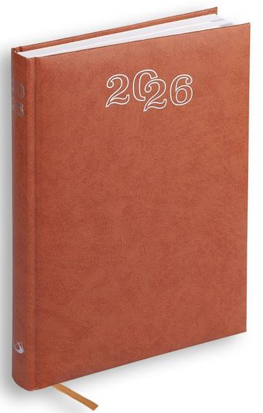Kalendarz / Terminarz 2026 B6 STANDARD - brązowy