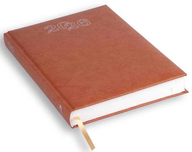 Kalendarz / Terminarz 2026 B6 STANDARD - brązowy