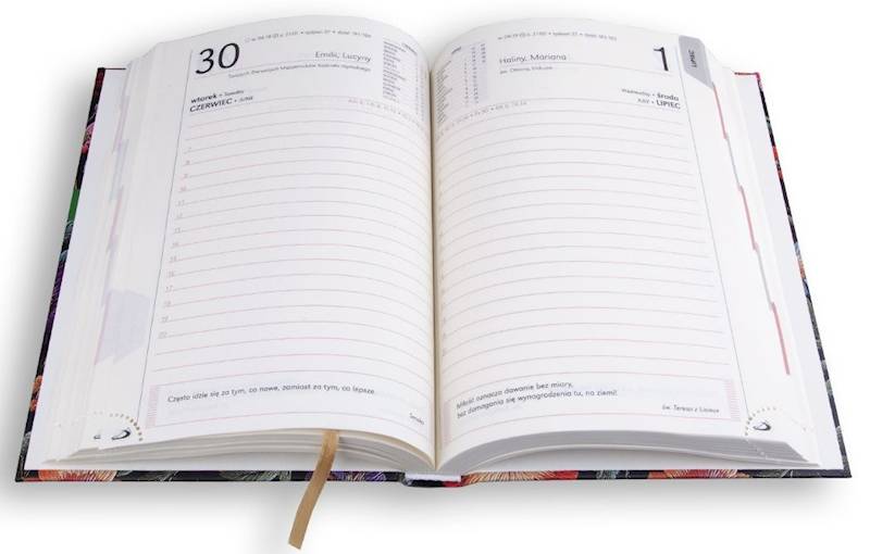 Kalendarz / Terminarz 2026 B6 KOLOROWY - kwiatki