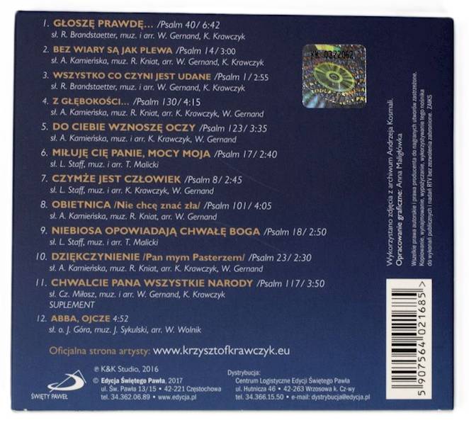 PSALMY DAWIDOWE. Pamięci o. Jana Góry OP - Krzysztof Krawczyk