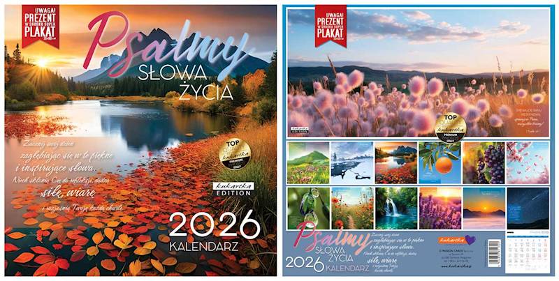 Kalendarz 2026 ŚCIENNY (kukartka) - PSALMY SŁOWA ŻYCIA