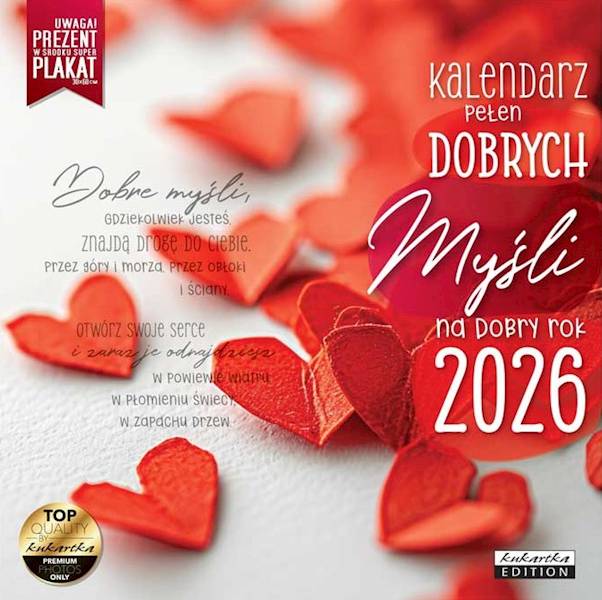 Kalendarz 2026 ŚCIENNY (kukartka) - DOBRYCH MYŚLI