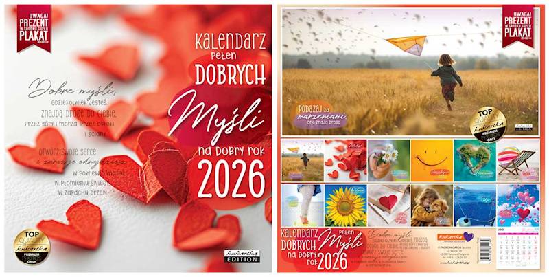 Kalendarz 2026 ŚCIENNY (kukartka) - DOBRYCH MYŚLI