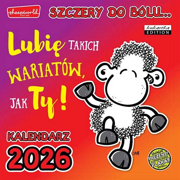 Kalendarz 2026 ŚCIENNY (kukartka) - SHEEP SZCZERY