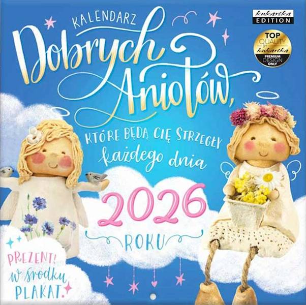Kalendarz 2026 ŚCIENNY (kukartka) - DOBRE ANIOŁY