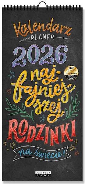 Kalendarz 2026 ŚCIENNY planer (kukartka) - NAJFAJNIEJSZEJ RODZINKI