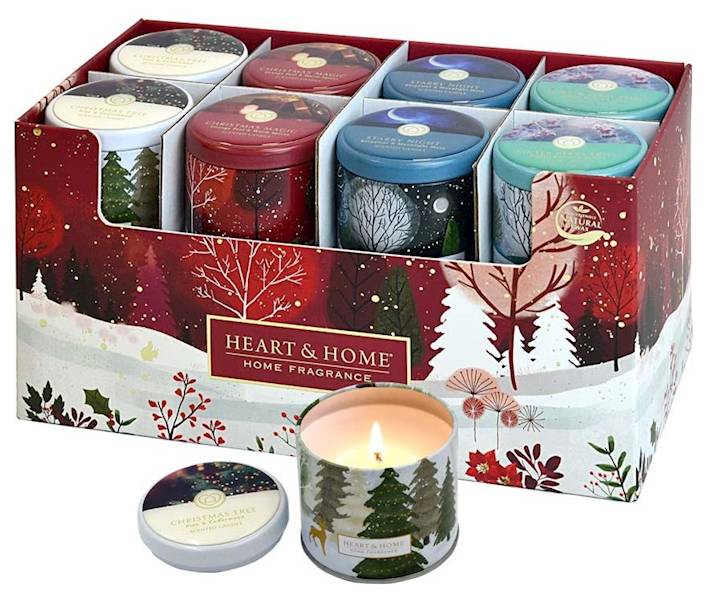 Świeca zapachowa w puszce "Świąteczna Choinka" (sosna i cedr) SZP-001