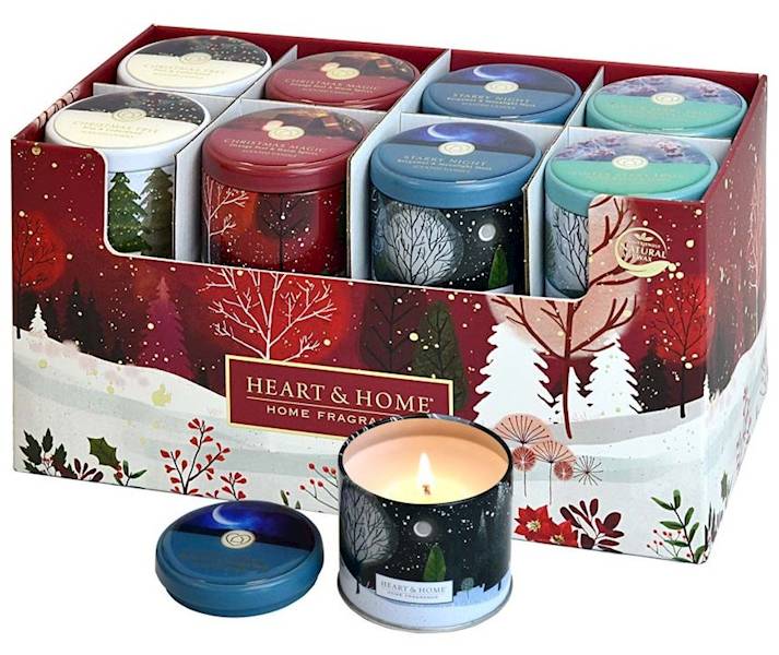 Świeca zapachowa w puszce "Gwieździsta Noc" (bergamotka i piżmo księżycowe) SZP-002