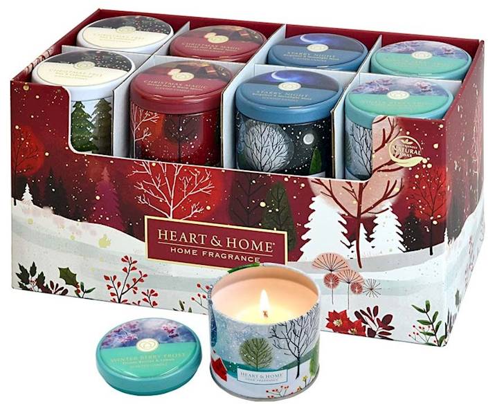 Świeca zapachowa w puszce "Mroźna Jagoda" (mrożone jagody i cytrynowa świeżość) SZP-004