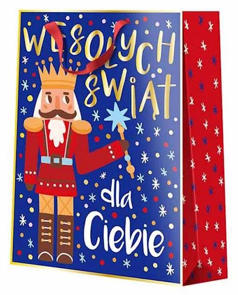 BIG XXL Torba prezentowa Dziecięca "Mikołaje" 40,6x55,8x20,3 cm QJ-003 wzór 2