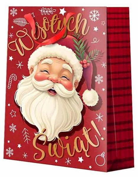 BIG XXL Torba prezentowa Dziecięca "Mikołaje" 40,6x55,8x20,3 cm QJ-003 wzór 3
