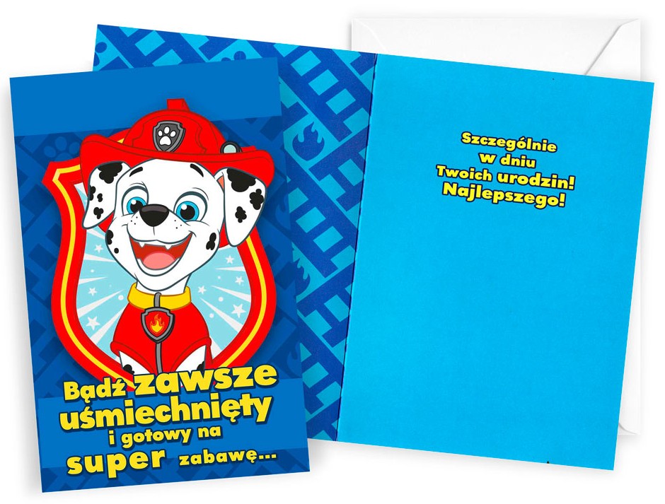 Karnet z kopertą: Urodziny dziecięce (Psi Patrol) DHS-044