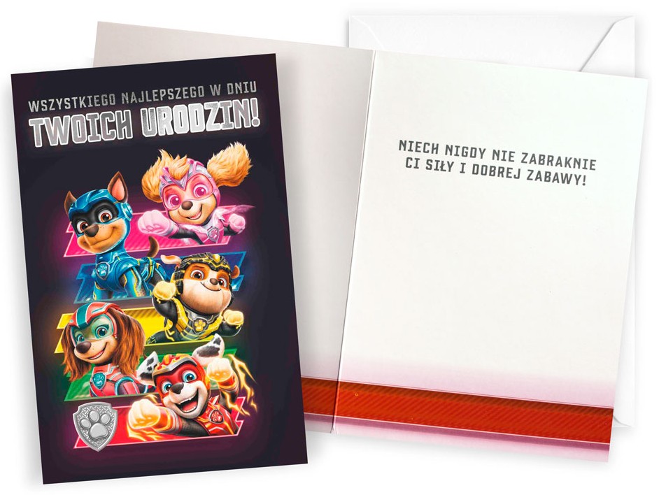 Karnet z kopertą: Urodziny dziecięce (Psi Patrol) DHS-043