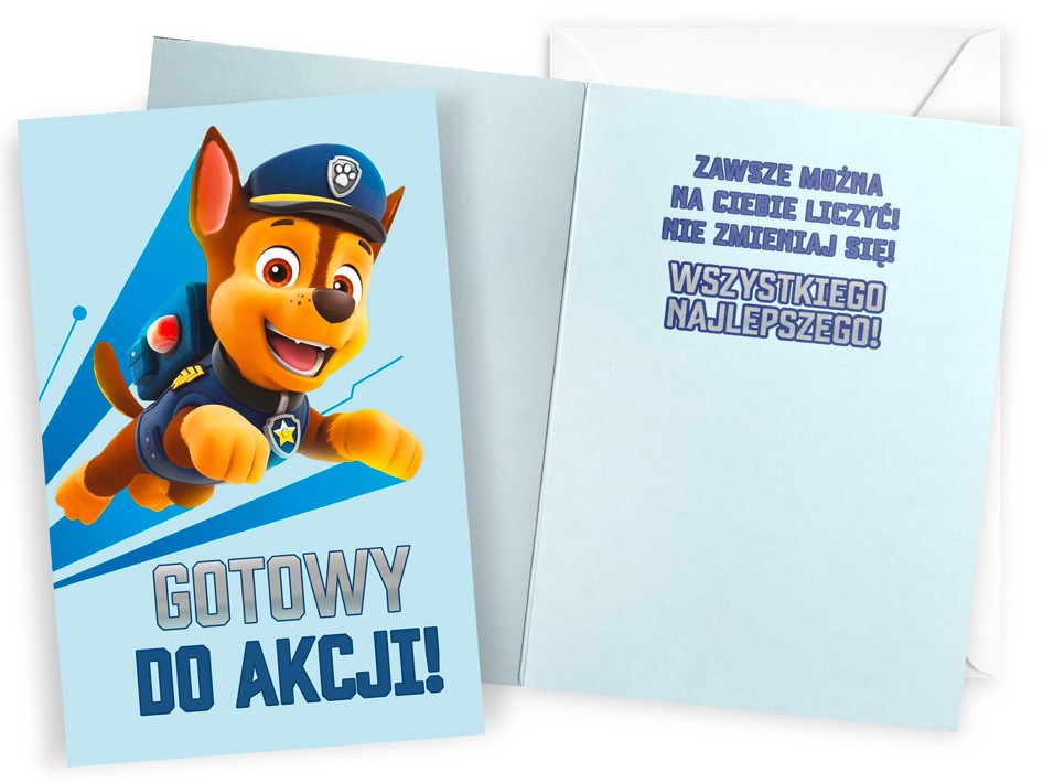 Karnet z kopertą: Urodziny dziecięce (Psi Patrol, chłopiec) DHS-042