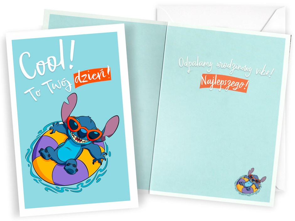 Karnet z kopertą: Urodziny dziecięce (Stitch) DHS-036