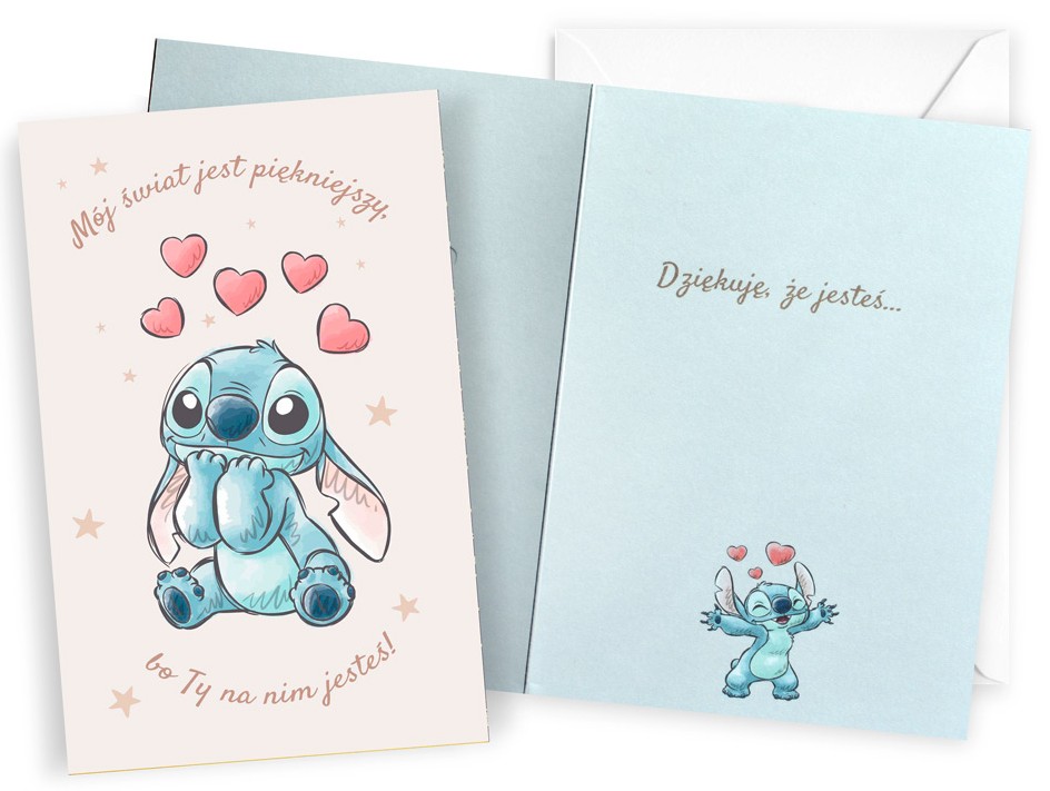 Karnet z kopertą: Urodziny dziecięce (Stitch) DHS-034