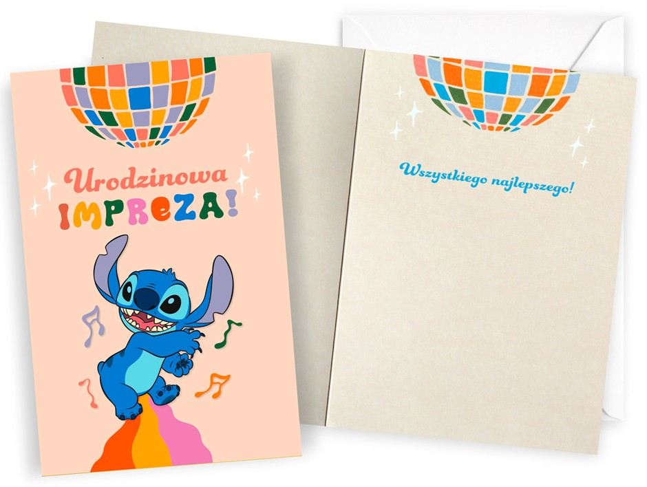 Karnet z kopertą: Urodziny dziecięce (Stitch) DHS-031