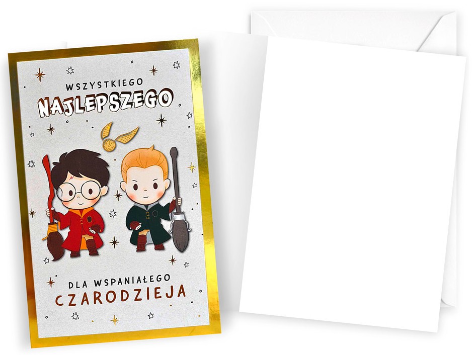 Karnet z kopertą: Urodziny dziecięce "Wszystkiego najlepszego" (Harry Potter) DHS-021