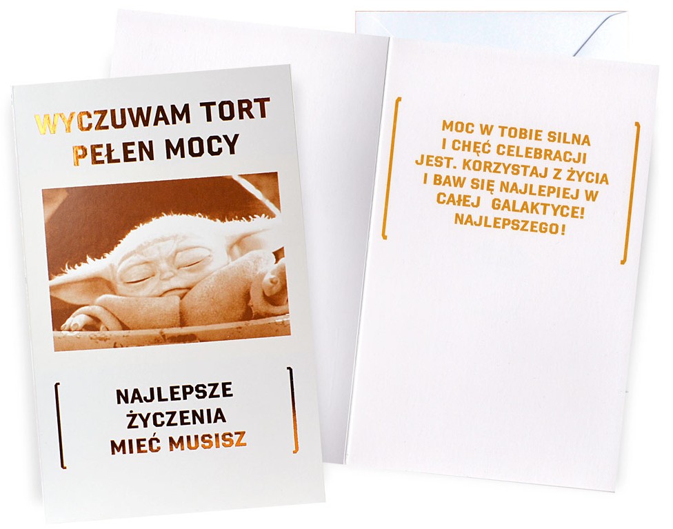 Karnet z kopertą: Urodziny dziecięce (Baby Yoda) DHS-011