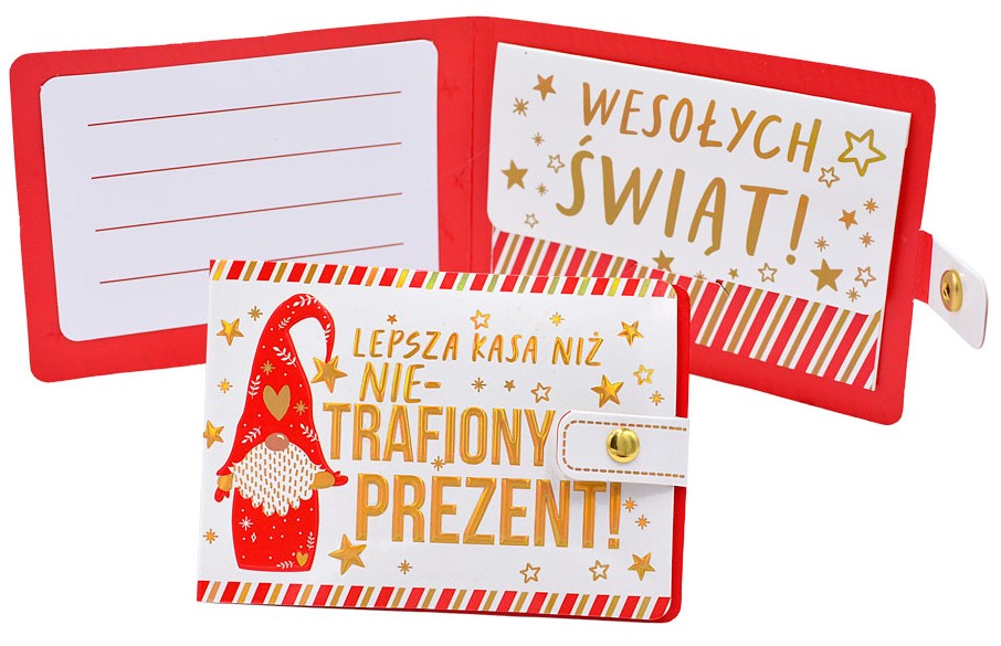 Portfelik prezentowy - Boże Narodzenie (Mikołajek) POR-022