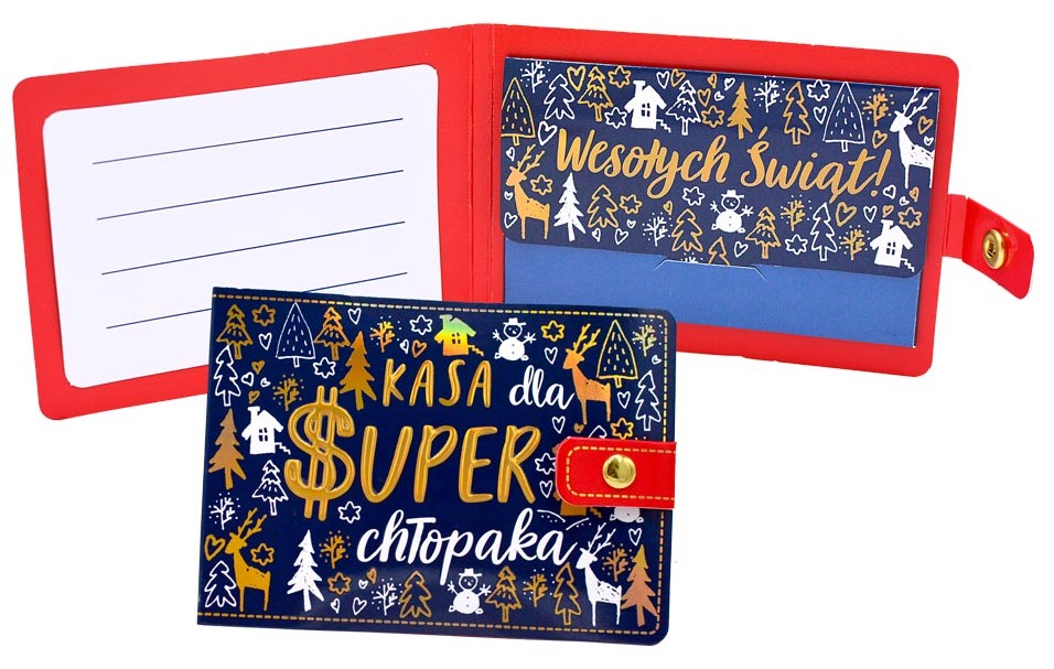 Portfelik prezentowy - Boże Narodzenie (chłopak) POR-023