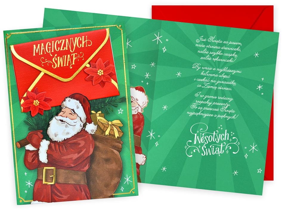 Karnet z kopertą - Boże Narodzenie + MINI KOPERTA DK-1212