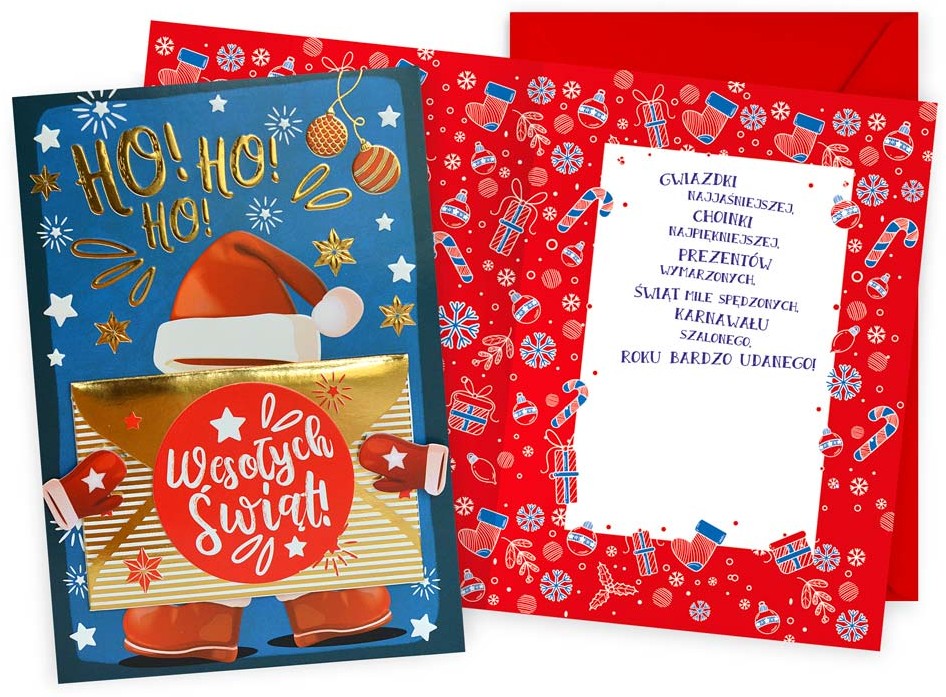 Karnet z kopertą - Boże Narodzenie + MINI KOPERTA DK-1208