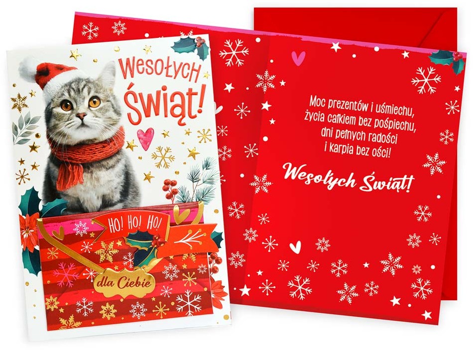 Karnet z kopertą - Boże Narodzenie + MINI KOPERTA DK-1193