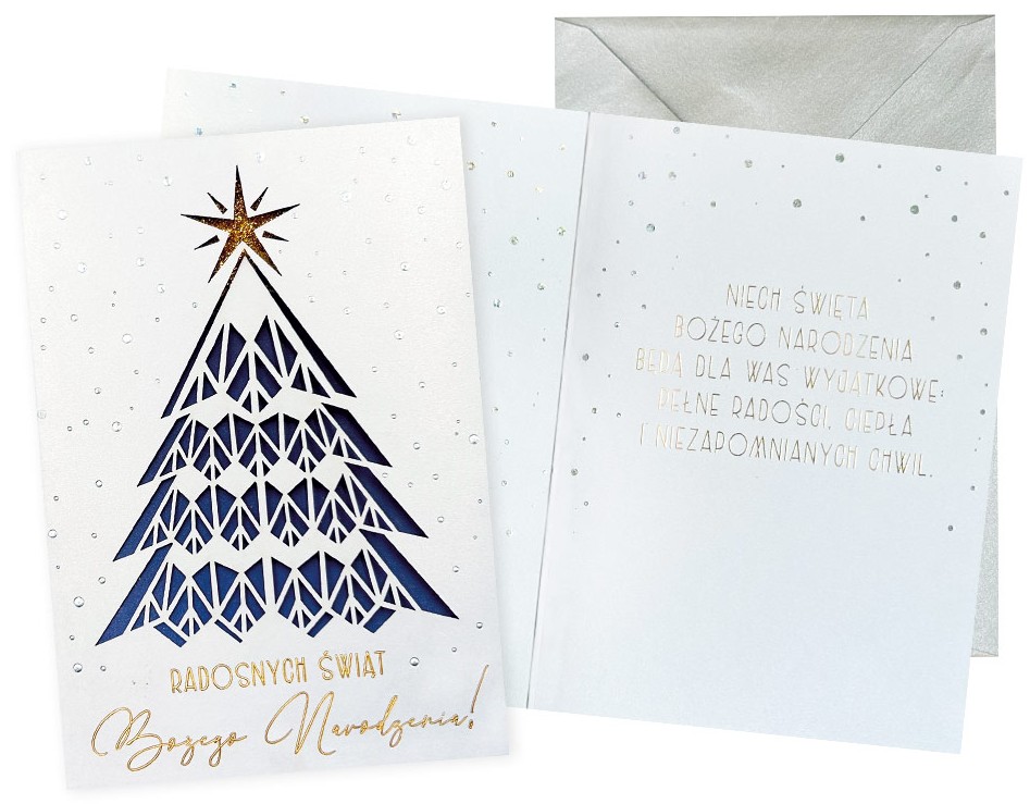 Karnet z kopertą - Boże Narodzenie: "Radosnych Świąt" DK-1044