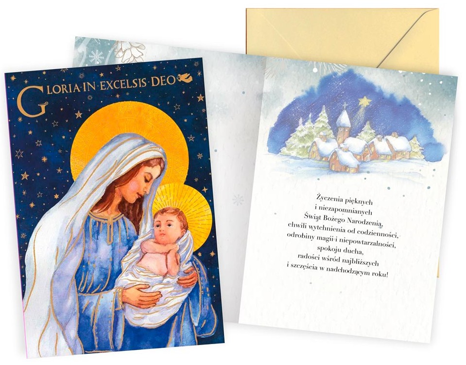 Karnet z kopertą - Boże Narodzenie: "GLORIA IN EXCELSIS DEO" PP-2284