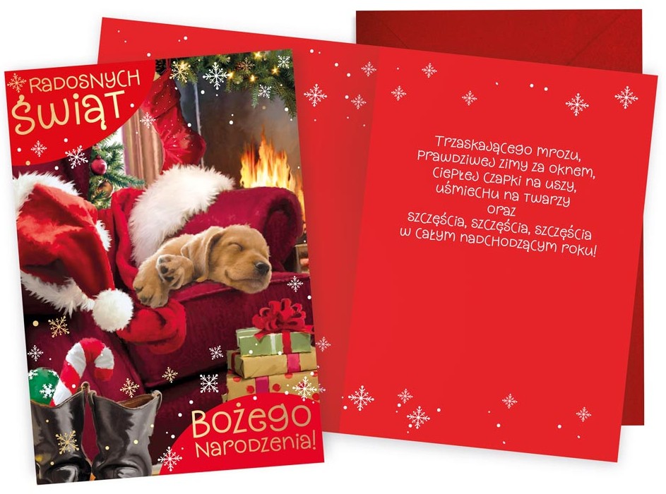 Karnet z kopertą - Boże Narodzenie: "Radosnych Świąt" PP-2267
