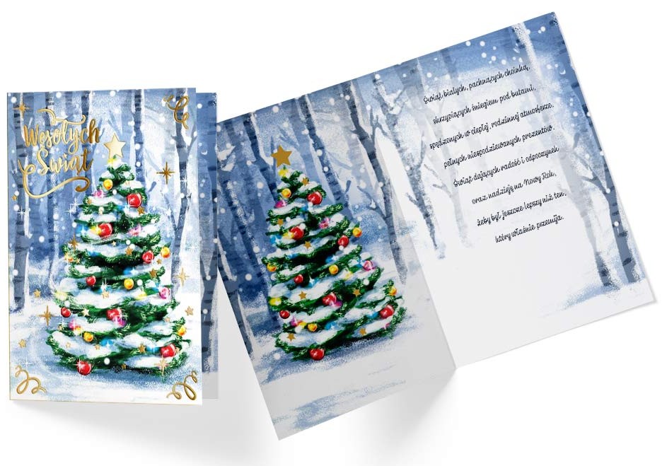 Karnet z kopertą - Boże Narodzenie: "Wesołych Świąt" PP-2160