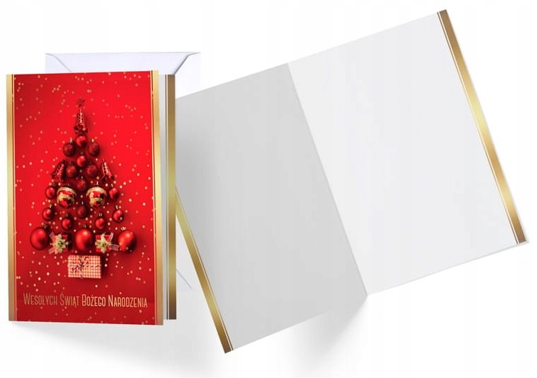 Karnet z kopertą - Boże Narodzenie: "Wesołych Świąt" PP-2124