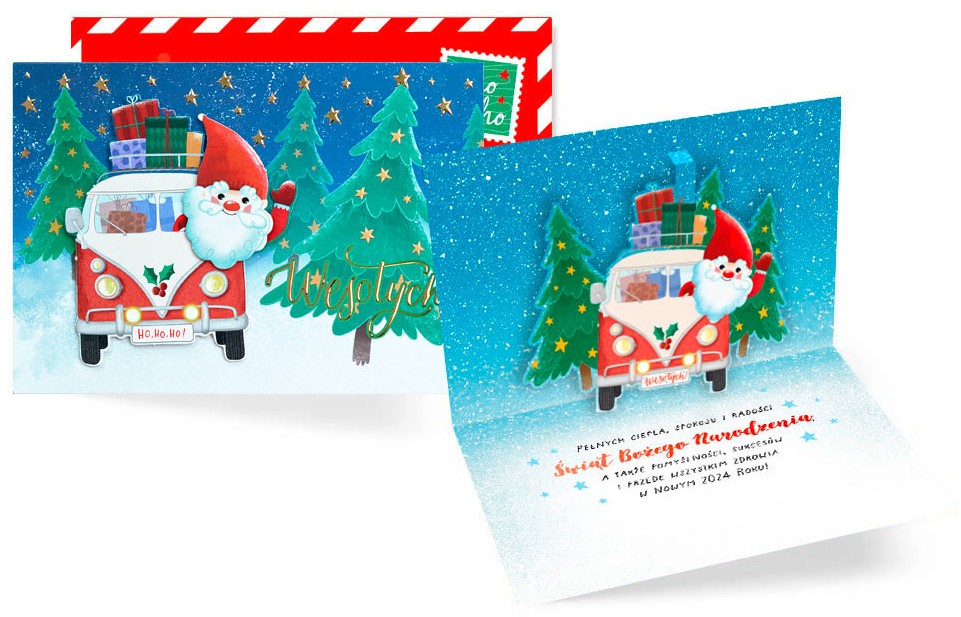 Karnet POP-UP z kopertą - Boże Narodzenie PU-012