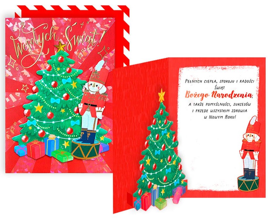 Karnet POP-UP z kopertą - Boże Narodzenie PU-013