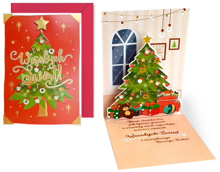 Karnet POP-UP z kopertą - Boże Narodzenie PU-023