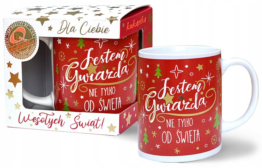 Kubek kukartka Premium Boże Narodzenie "Jestem Gwiazdą" 300 ml Q-967