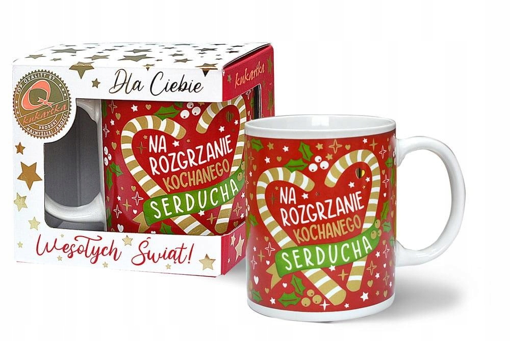 Kubek kukartka Premium Boże Narodzenie "NA ROZGRZANIE..." 300 ml Q-971