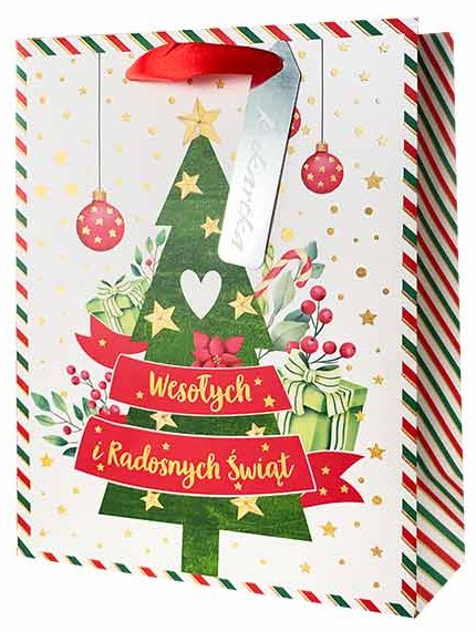 Torba prezentowa Boże Narodzenie 26x32,3x12,5 cm QL-341 wzór 3