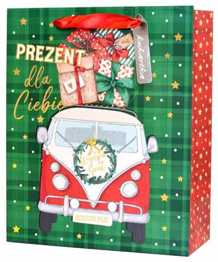 Torba prezentowa Boże Narodzenie 17,7x22,8x9,8 cm QM-347 wzór 4