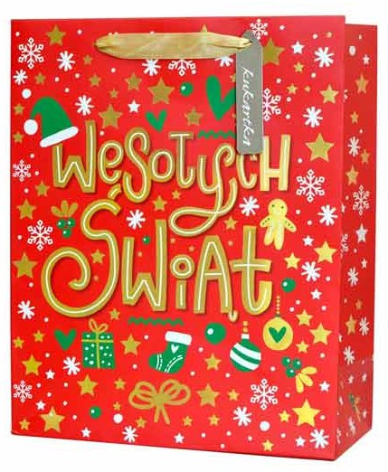 Torba prezentowa Boże Narodzenie 26x32,3x12,5 cm QL-357 wzór 1