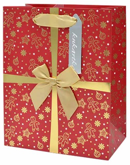 Torba prezentowa z kokardą Boże Narodzenie 26x32,3x12,5 cm QPL-132 wzór 2