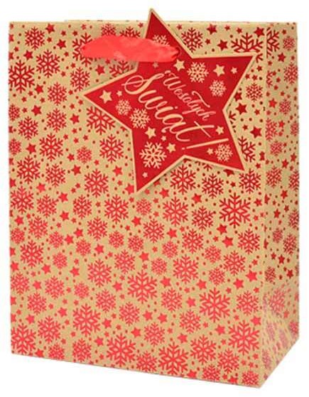 Torba prezentowa Kraft Boże Narodzenie 17,7x22,8x9,8 cm QPM-127 wzór 1