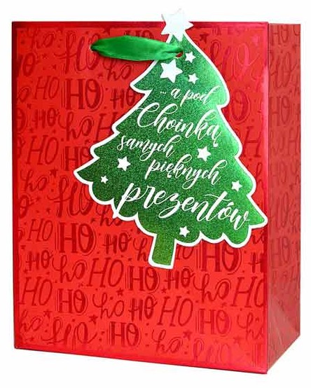 Torba prezentowa Boże Narodzenie 26x32,3x12,5 cm QPL-126 wzór 2
