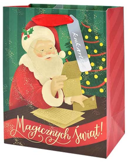 Torba prezentowa Mikołaje Boże Narodzenie 26x32,3x12,5 cm QL-362 wzór 3