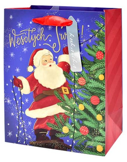 Torba prezentowa Mikołaje Boże Narodzenie 33x45,6x15 cm QXL-226 wzór 1