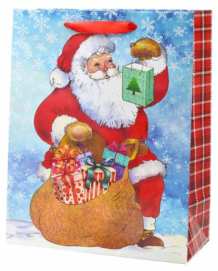 Torba prezentowa Mikołaje Boże Narodzenie 13x17,9x8 cm TS-099 wzór 1
