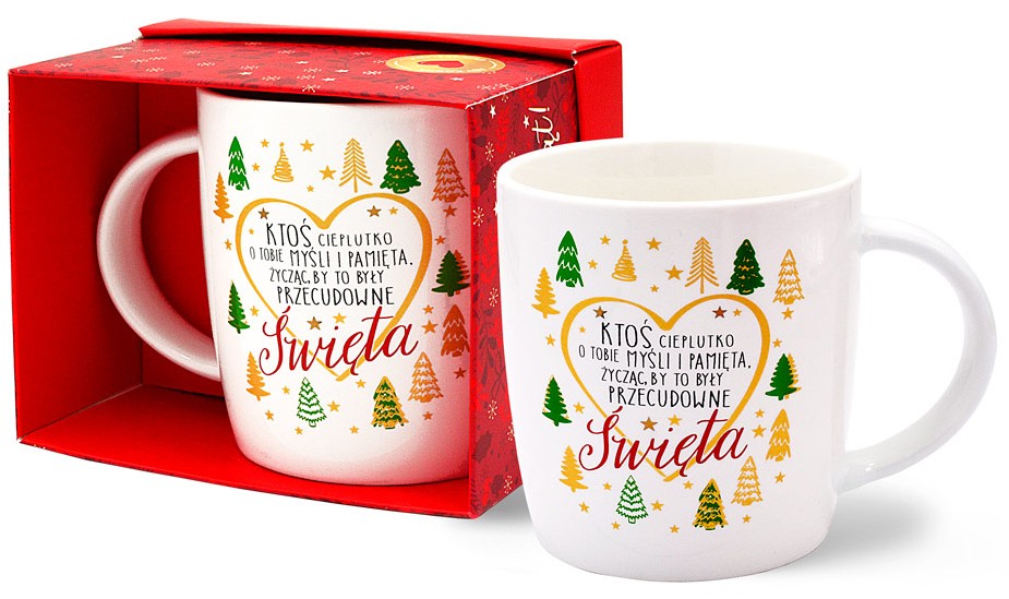 Kubek kukartka TOP Boże Narodzenie "Ktoś cieplutko..." 350 ml TOP-026