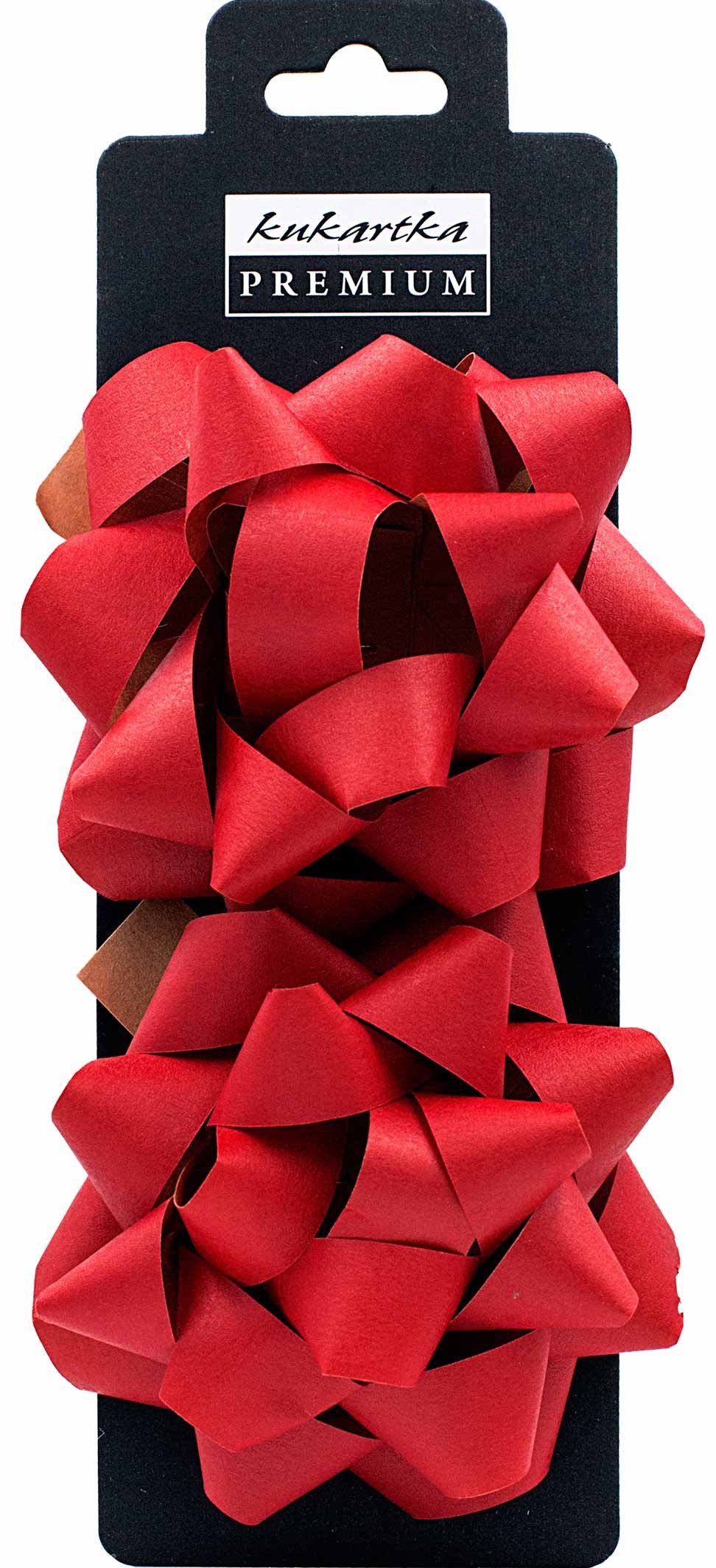 Kokardy ozdobne kukartka 2 szt. (czerwony) ZKO-004