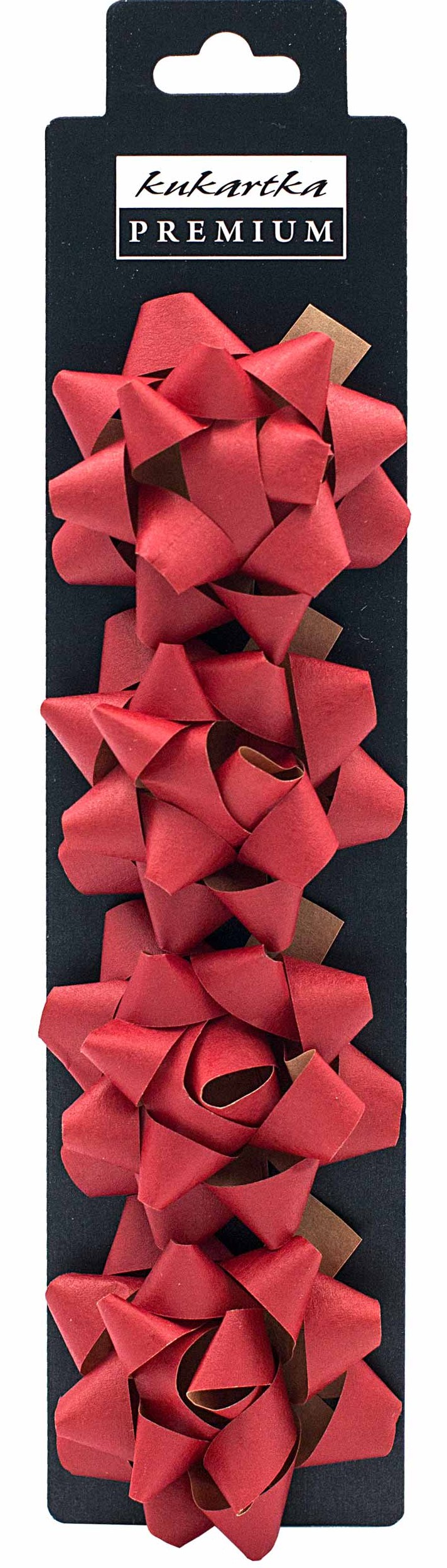 Kokardy ozdobne kukartka 4 szt. (czerwony) ZKO-009